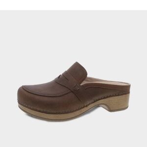 Dansko Women's Bel Brown Leather Clogs Size 38